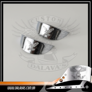 Aba Farol de Milha Cromado/Dourado